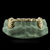 SOLID GOLD 6 TEETH WITH CONNECTING BRIDGE GRILLZ BAR