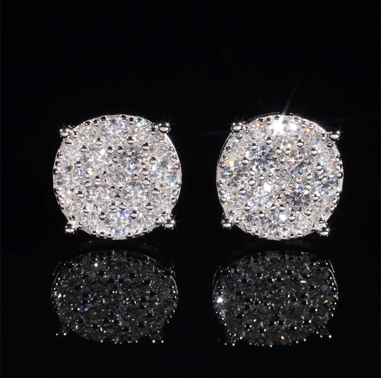 VVS Moissanite Earrings Screw Back
For Men Iced Out 925 Silver